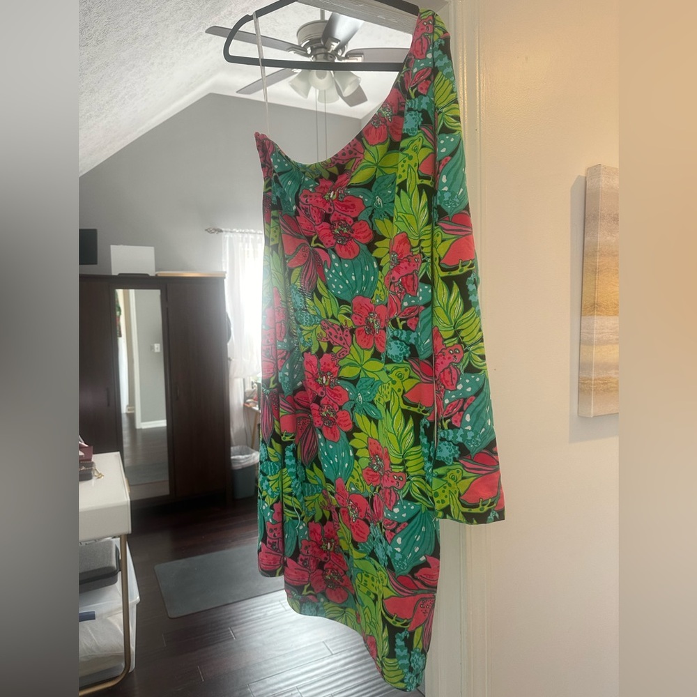 Lilly Pulitzer one shoulder floral dress